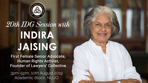 Informal Discussion Group NLUO to host 20th Guest Lecture by Ms. Indira ...