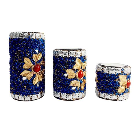 Wooden Tea Light Holder set of 3pc (Product Code 1430) at Rs 930.00