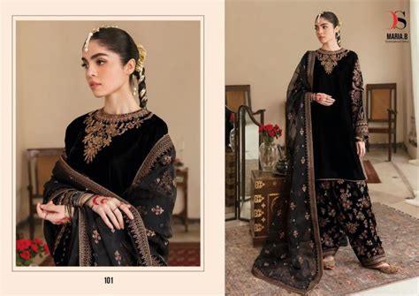 Deepsy Maria B Embroidered Velvet Pakistani Salwar Kameez Collection ...