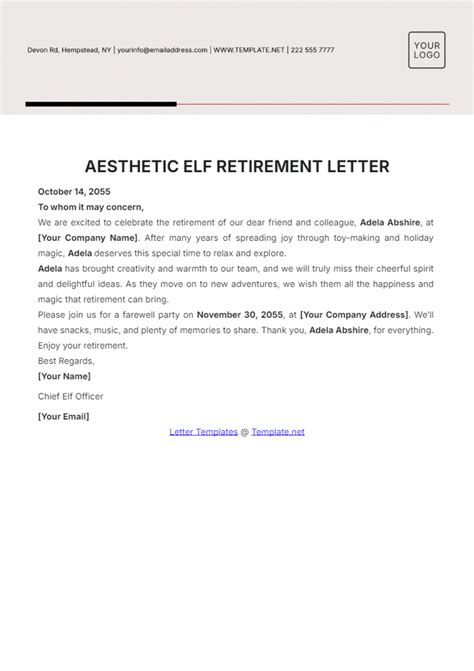 Sample Retirement Template