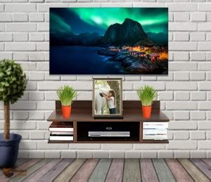 wooden cave wall mount tv stand 32 inch tv Engineered Wood TV ...