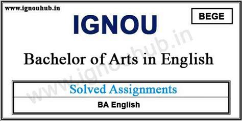 Image result for Ignou Assignment BA
