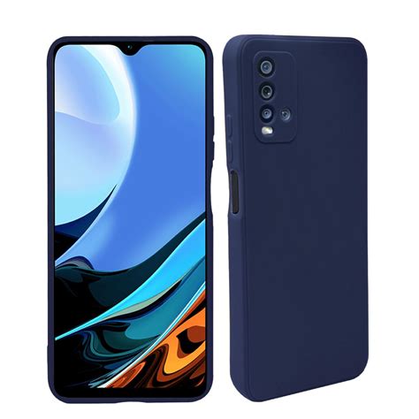 LIRAMARK Silicone Soft Back Cover Case for Mi Redmi 9 Power (Blue ...