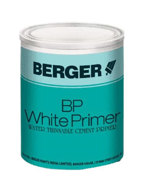 Berger BP White Primer Water Thinnable Cement Primer Pack of 3 : Amazon ...