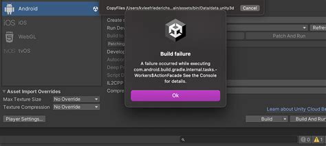 Image result for Why Gradle Build Failed in Unity