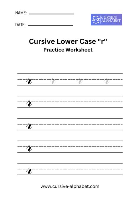 How to Write a Lowercase Cursive r