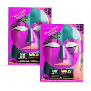 Buy MW&B WKLY Essentials Glowing Face Sheet Mask_Pack of 2, Glowing ...