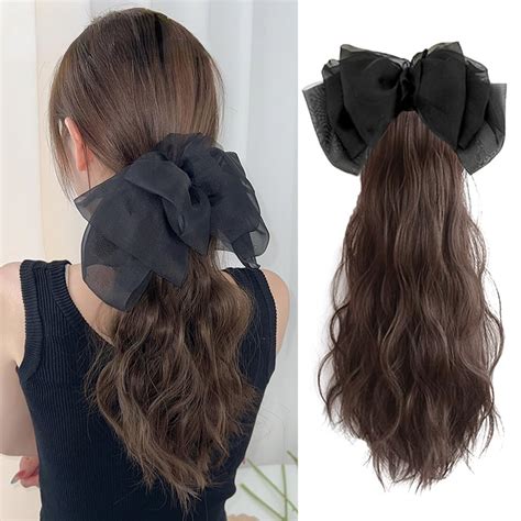 Miss Lirenn® Light Weight Fluffy Soft Hair Ponytail with Large ...