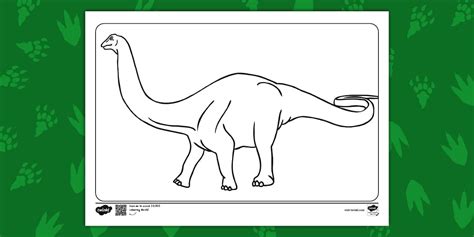 Dinosaur Colouring Page for Preschoolers | Colouring Sheets