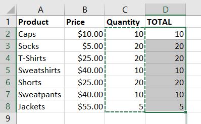 Image result for Multiply 2 Columns Excel