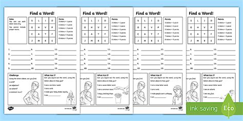 'Find-a-Word' Printable Activity for Kids | Year 3-6