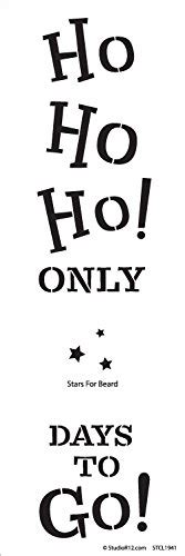 Studio R 12 Ho Ho Ho Countdown Project Stencil - 18" x 6" : Amazon.in ...