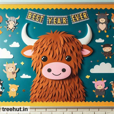 Highland Cow, End of Year Bulletin Board Ideas, Best Year Ever