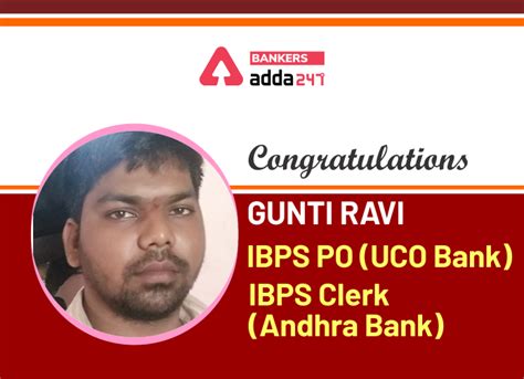 Success Story of Gunti Ravi Selected in IBPS PO and IBPS Clerk 2019