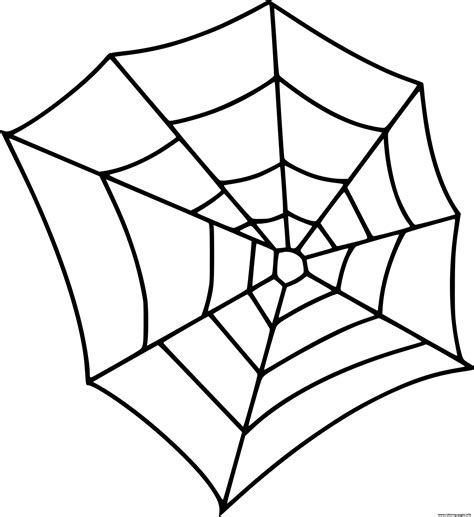 Easy Spider Web Coloring page Printable