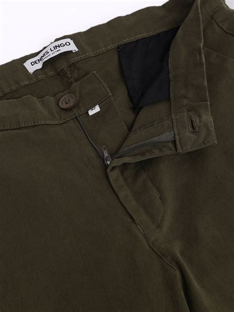 Men's Tapered Fit Cotton Chinos (Olive) – DENNIS LINGO