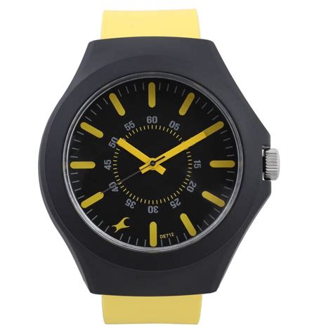 Buy Online Fastrack Tees Quartz Analog Black Dial Silicone Strap Unisex ...