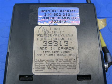 Repairing Ford Keyless Entry Module 1995 Mustang 的图像结果