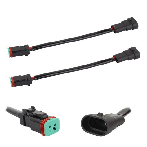 TOMALL 9005 9006 to Deutsch DT DTP 2 pin Connectors Wiring Harness for ...