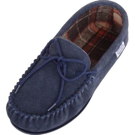 Snugrugs Men's Moccasins Shoe, Navy, Size 9 - Walmart.com