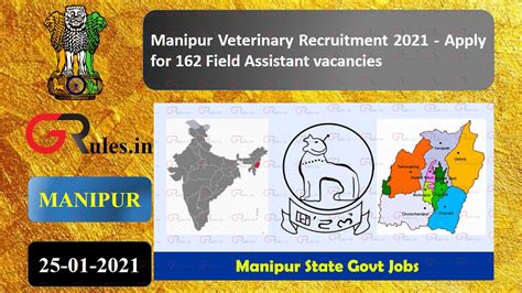 Manipur Veterinary Recruitment 2021 - Apply for 162 Field Assistant ...