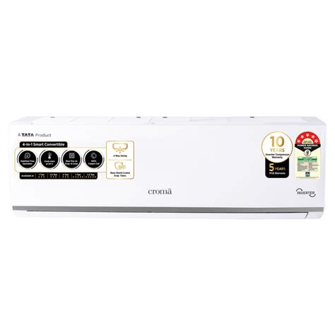 Croma 4 in 1 Convertible 1.5 Ton 5 Star Inverter Split AC with Dust ...