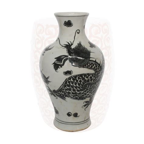 Legend of Asia Black/White Indoor / Outdoor Porcelain Table Vase | Wayfair
