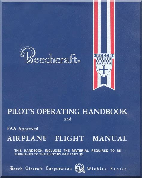 Beechcraft Baron 58 Aircraft Pilot's Operating Handbook and Airplane ...