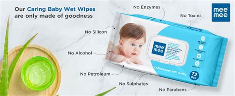 Buy Mee Mee Caring Baby Wet Wipes with Lid (Aloe Vera, 72 Wipes) Online ...
