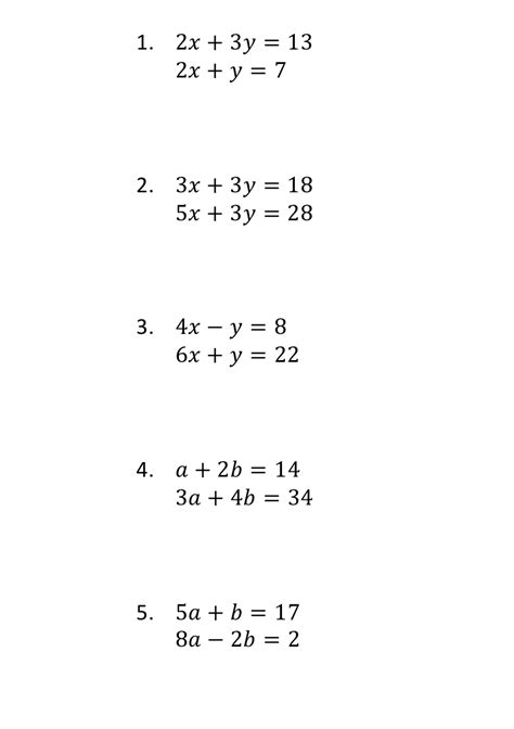 Simultaneous Equations a Level 的图像结果