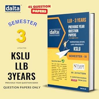 Buy LLB 3 YEARS SEMESTER 3 QUESTION BANK (KSLU) Book Online at Low ...