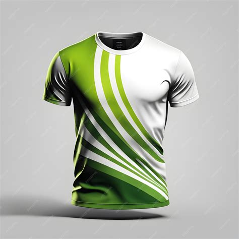 A green and white shirt with a white design on the front | Premium AI ...