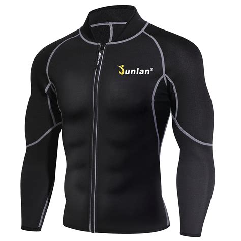 Men Sweat Neoprene Weight Loss Sauna Suit Workout Shirt Body Shaper ...