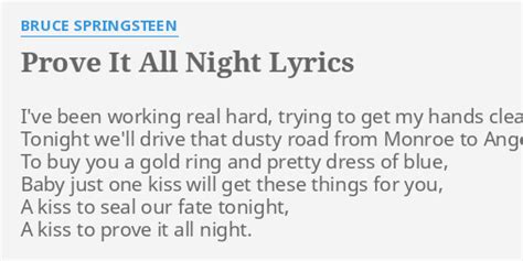Image result for Bruce Springsteen Prove It All-Night