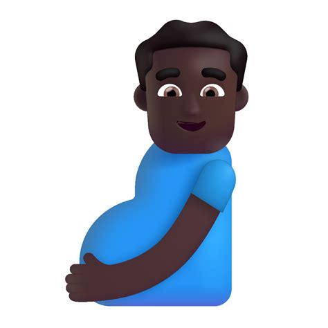 🫃🏿 Pregnant Man: Dark Skin Tone Emoji