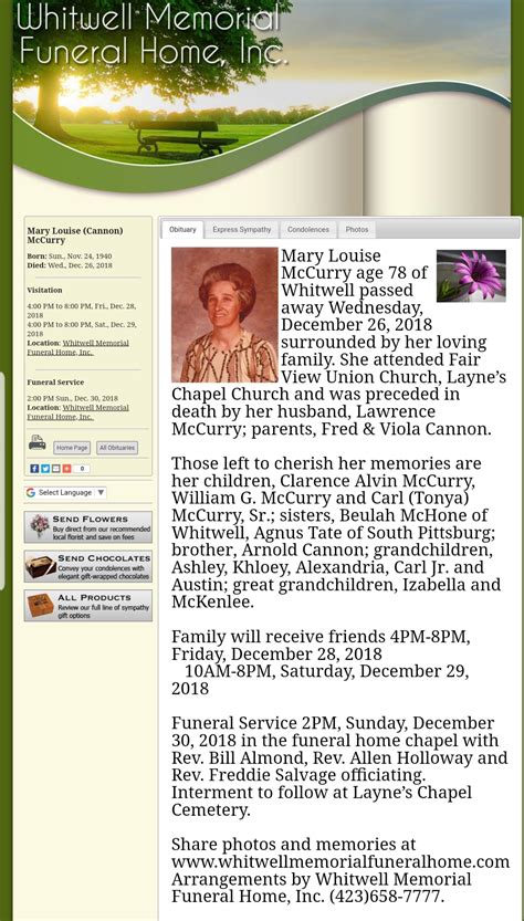 Whitwell Memorial Funeral Home, Inc. | Whitwell TN