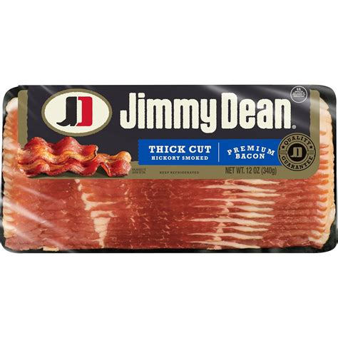 Amazon.com: Jimmy Dean Premium Thick Sliced Bacon, 12 oz. : Grocery ...
