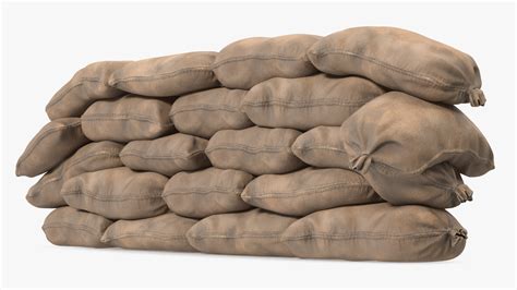 3D Sandbag Wall Dirty model | 3D Molier International