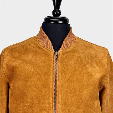 Tan Suede Bomber Jacket - Real Hoxton