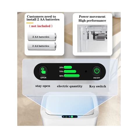 Buy Touchless Bathroom Trash Can with Lids, 4.5 Gallon Automatic Small ...