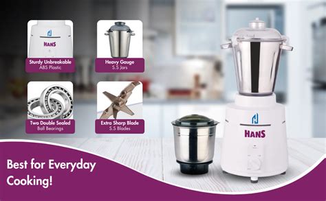 Buy HANS Dominar 1400 Watts 2 HP Commercial Mixer Grinder, 100% Copper ...