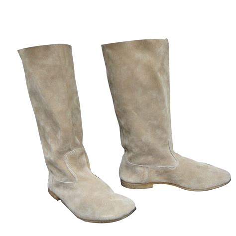 La Botte Gardiane Bottes Daim Beige ref.45086 - Joli Closet