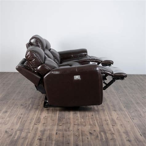 Buy Helsinki Leather 3-Seater Electric Recliner - Brown from Home ...