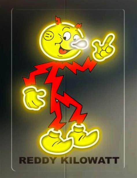 Reddy Kilowatt (electric Man) 20 Inch X 14 Inch Diameter Dimmable Neon Sign - Etsy
