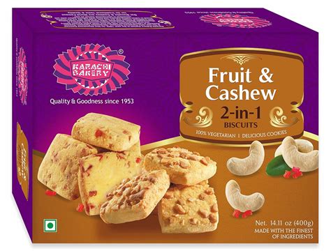 Karachi Bakery 2in1 |Fruit + Cashew|, 400g : Amazon.in: Grocery ...