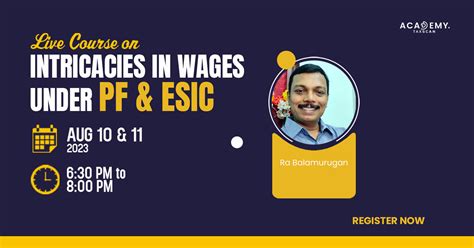 Live Course on Intricacies in Wages under PF & ESIC