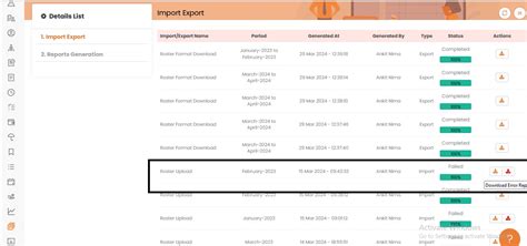 When I upload the Roster I get an error - what do I do in this case ...