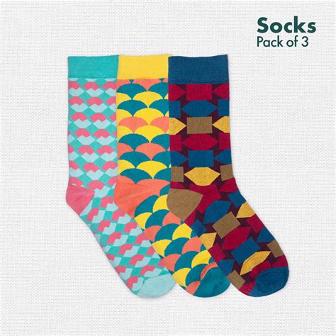 Shop Multicolored Socks That Boast Resilience In Toe & Heel-Pack of 3 ...