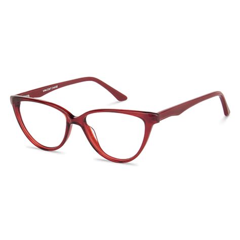 Buy Transparent Maroon Full Rim Cat Eye Vincent Chase HD Acetate VC ...