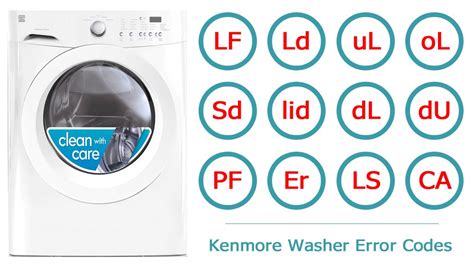 Kenmore Washing Machine Error Code 的图像结果